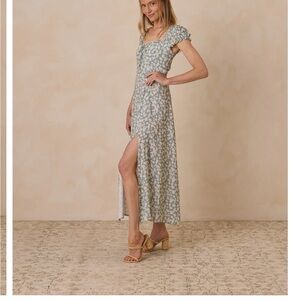 Noralee Nancy Dress - Aqua Ditsy